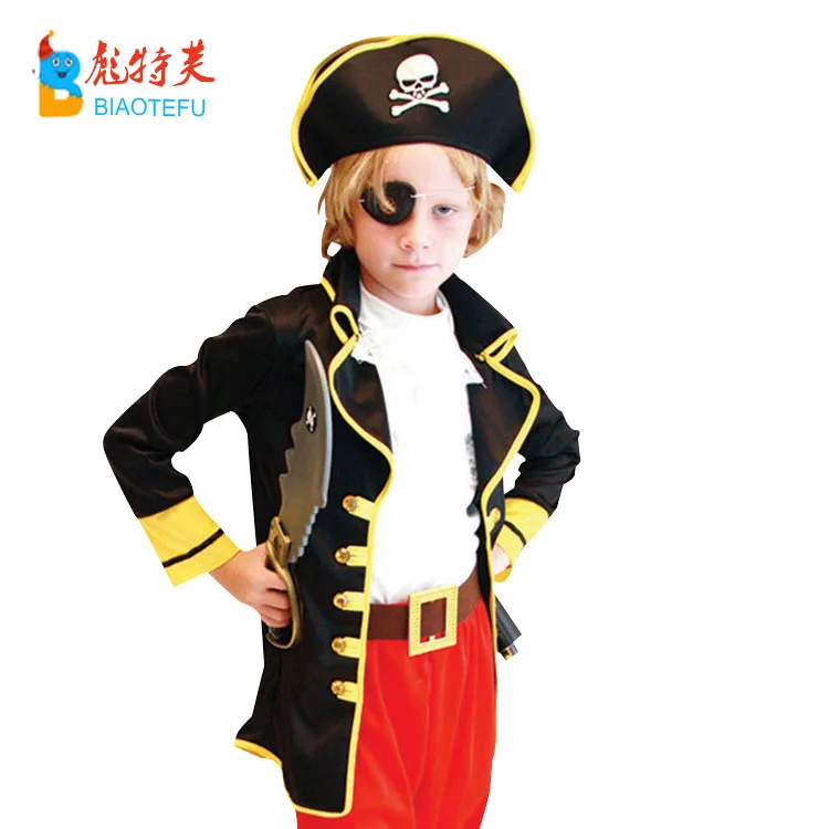 
hotsale kids caribbean pirate captain cosplay costumes 