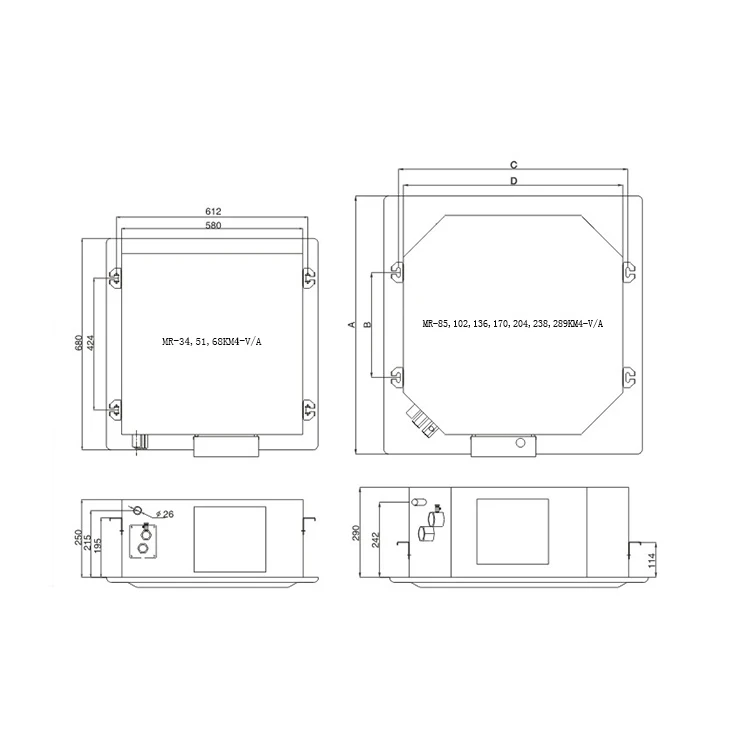 4 способ центральный бытовой кондиционер кассетного типа фанкойл