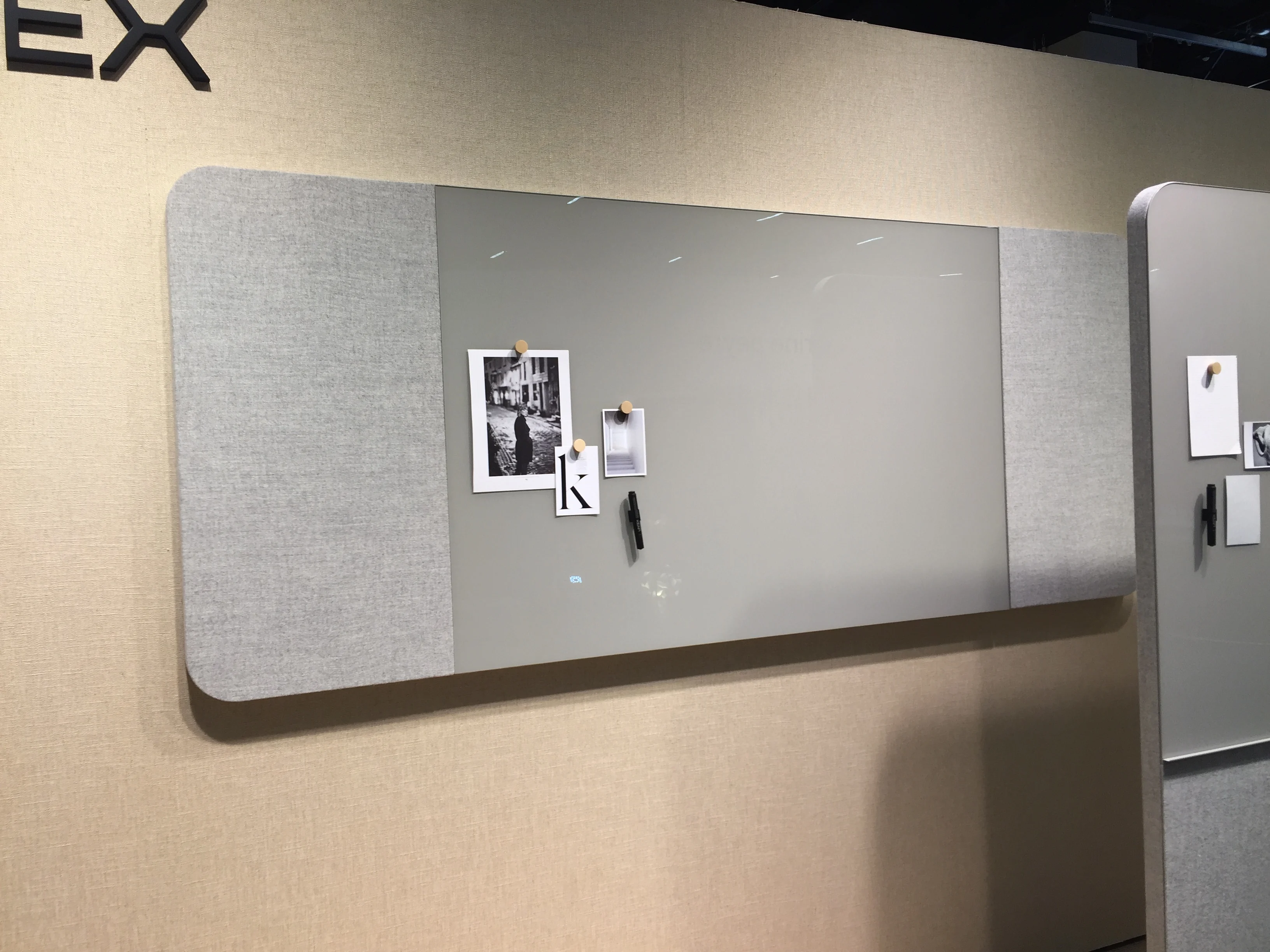 Office Workspace Recycle Material Repeatable Marked Meeting Room Stand Wall Cover Acoustic Whiteboard