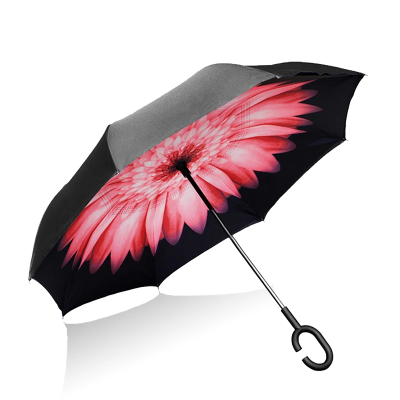 Ok Umbrella Factory Price Inverted Umbrella Double Layer Reverse Umbrella