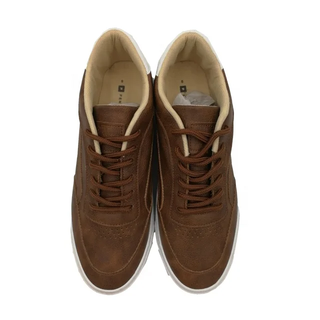 custom men rubber sneakers casual shoes with pu upper