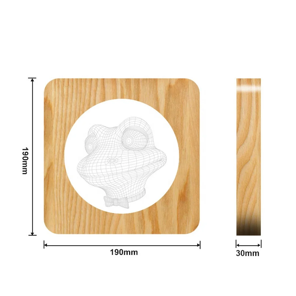 wood lamp  FS-A3147W cute animal 3d light  electric lamp