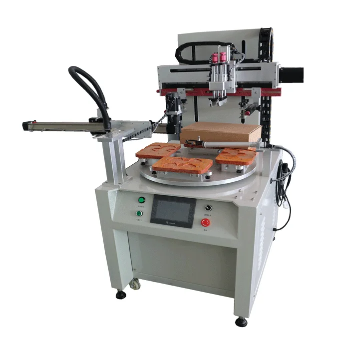 Used Automatic Feeding Screen Printing Machine for Memory Card USB Lighter with Rotary Worktable for Label Printer