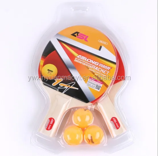Wholesale High Quality Customized Poplar wood Rubber Table Tennis/Ping Pong Paddle/Racket ping pong set with ping pong balls