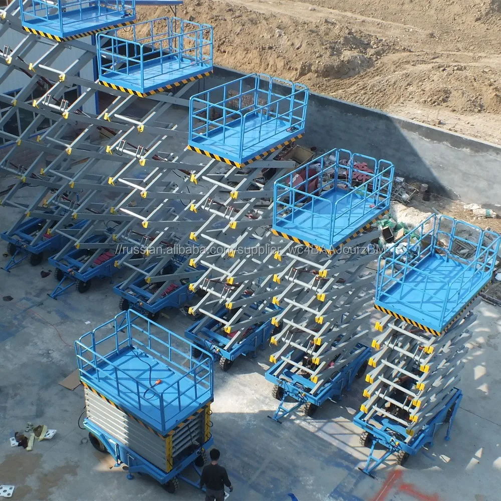 Mini manual movable scissor elevator/4m scisoor elevator