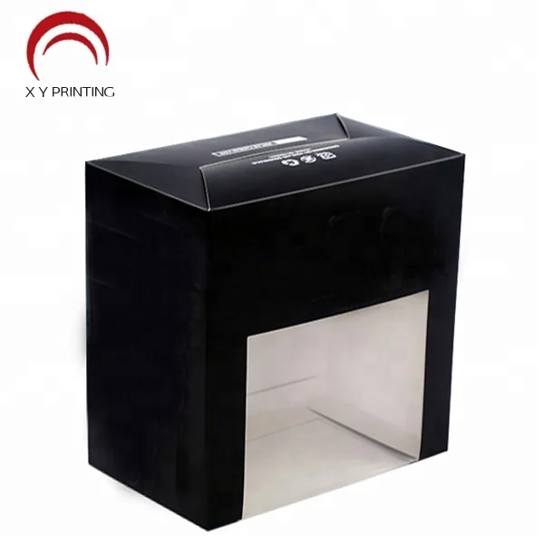 
Custom Logo Printed Folding PVC Window Paper Cap Hat Box Plastic Packaging Gift Boxes 