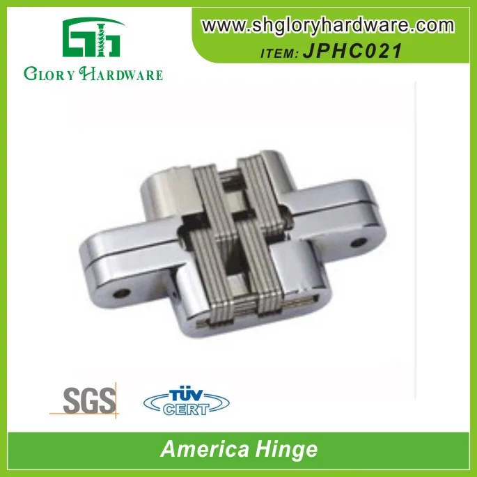 3D Adjustable Heavy duty Cross Hinge  Zinc Alloy Door Hinges for Timber Door Invisible Hidden Concealed Hinge