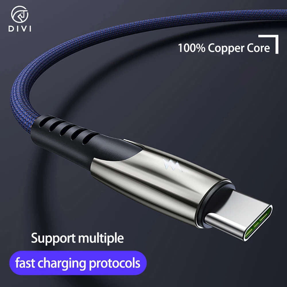 DIVI super fast charging usb cable for huawei, oem type c fast cable free sample data cable usb for samsung