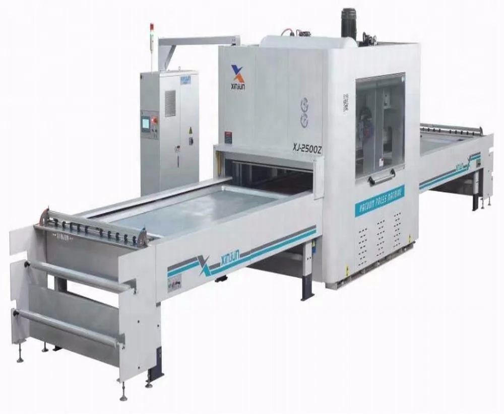 High Efficiency High Gloss Foil upper Heating Type Vacuum Membrane Press Laminating Machine 3000 mm