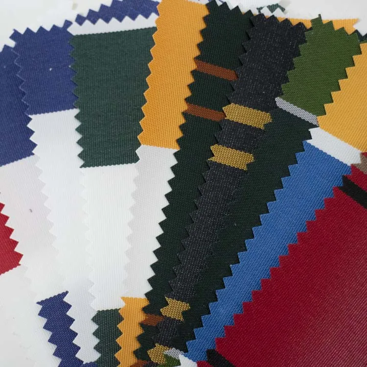 Good Quality Colour fastness Polyester PU Coated 600D Color Stripe Outdoors Oxford Fabric