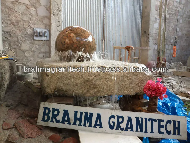 outdoor landscape stone water fountain ball