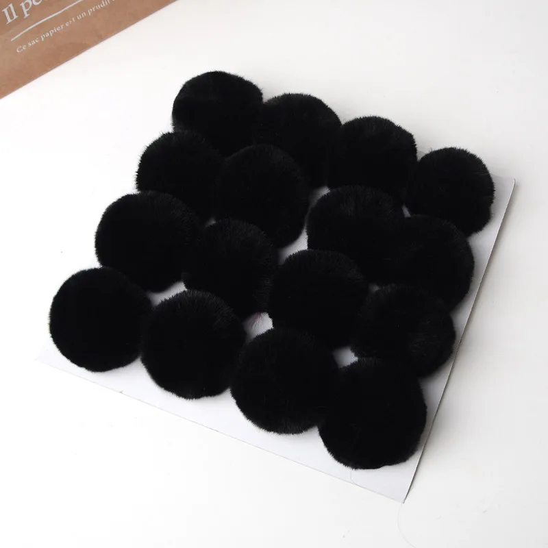China Supplierartificialfur 8cmlongor shorthairplush faux fur pom pom fake furball Imitation rabbit hair ball  Wool ball