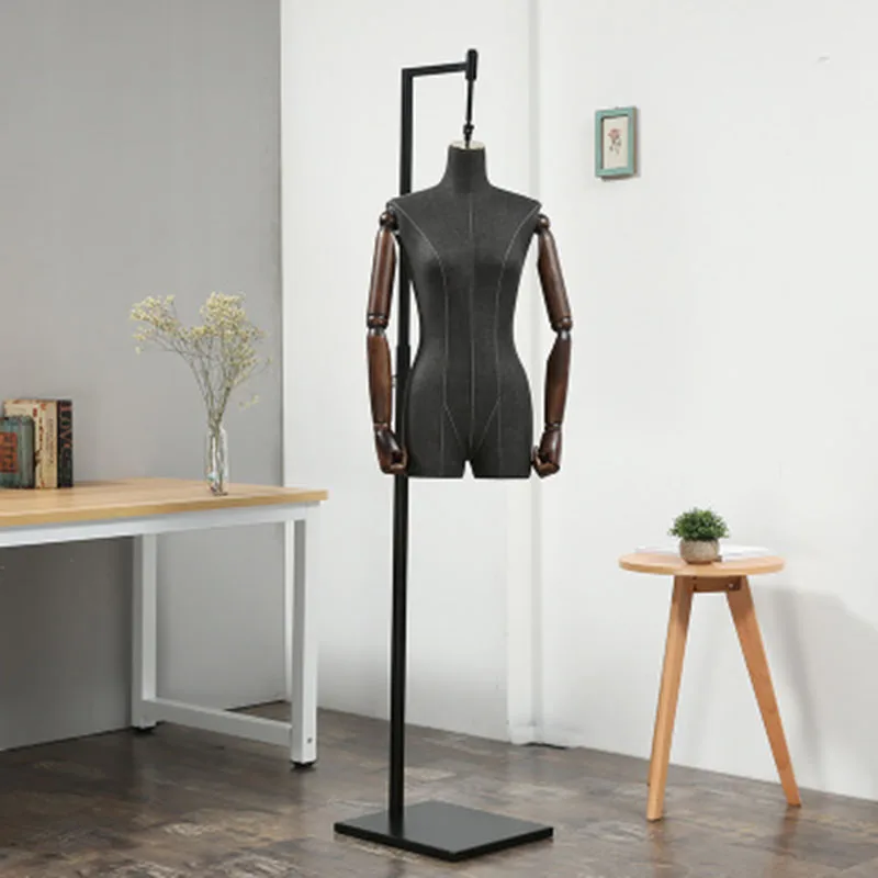 XINJI Fashion Manikin Used Half Body Hanging Female Black Mannequin For Boutique