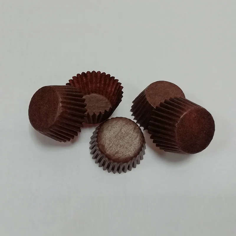 Food grade paper baking muffin cup chocolates brown greaseproof cupcake liner mini