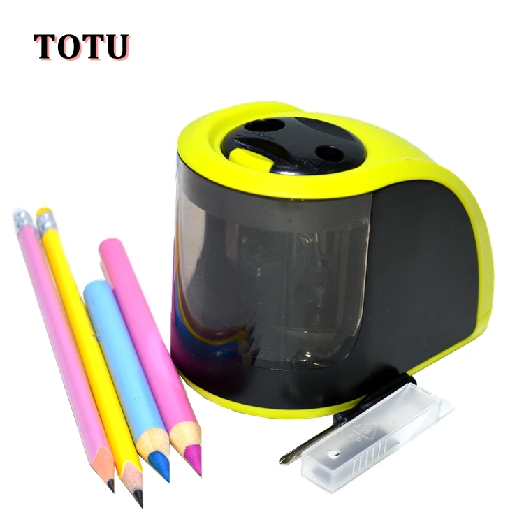 Mechanical Automatic Electric Pencil Sharpener with 2 Holes (6-8mm and 9-12mm) for Kids School Classroom