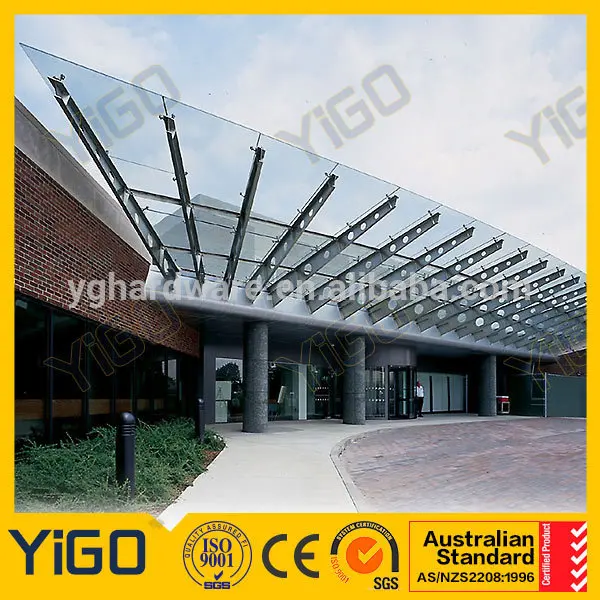 Стекло навесы коммерческий в гостинице