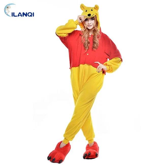 
Cute Cartoon Bear Adult Women Onesie Pajamas For Home 