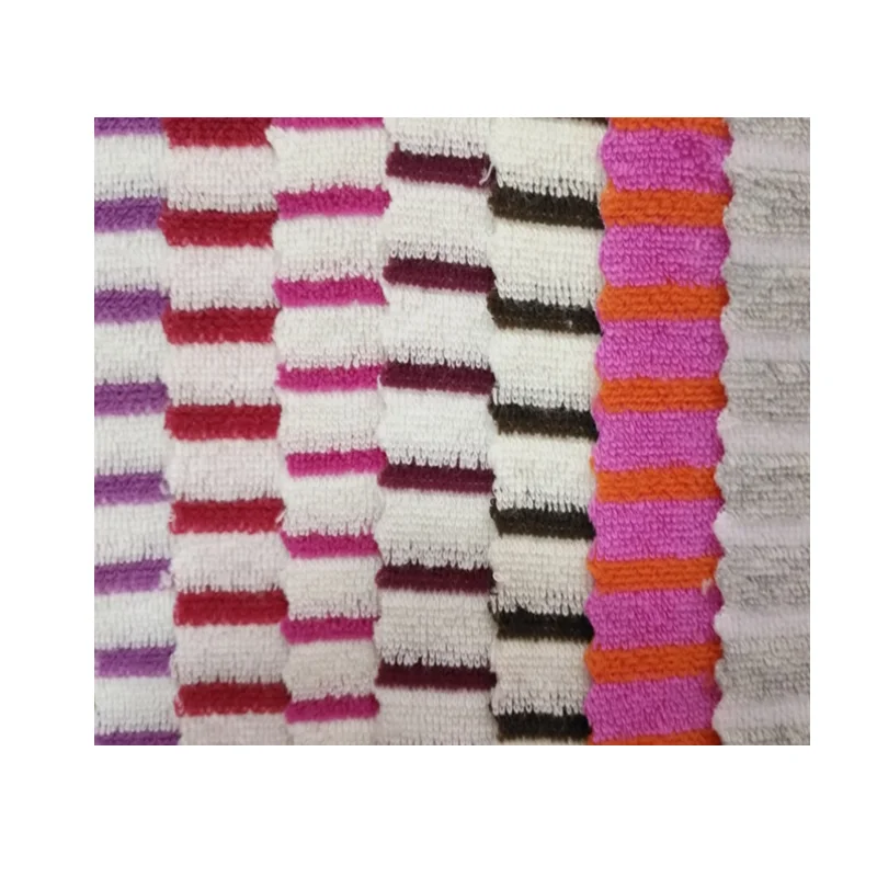 
factory sale striped terry cloth fabric 