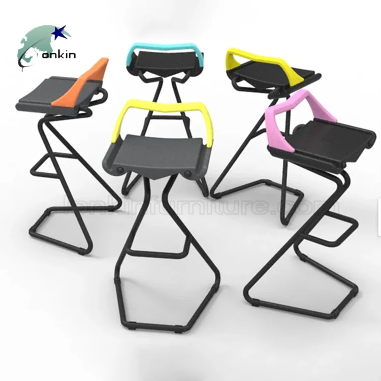 Металлический стул с подставкой для ног и спинкой, полиуретановый барный стул для улицы, высокий стул