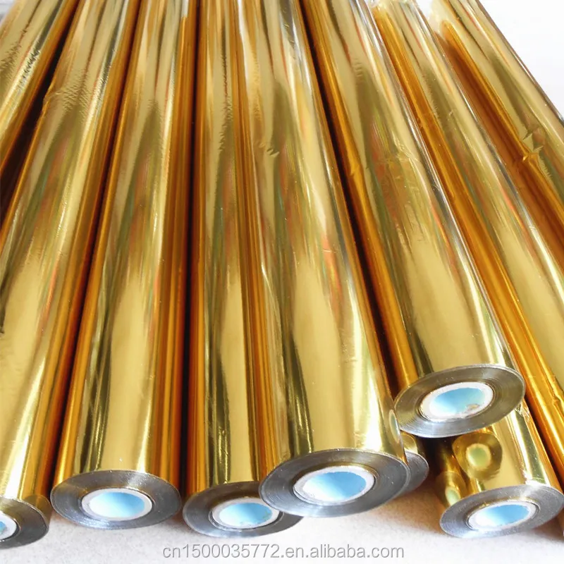 
JinXinYang 12 colors Rolls Hot Foil Stamping Paper Heat Transfer Anodized Gilded Paper gold foil paper 