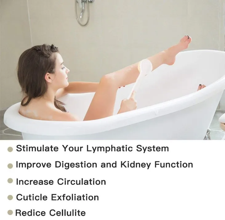 Back Scrubber for Shower Dry Brushing Body Brush refillable body powder