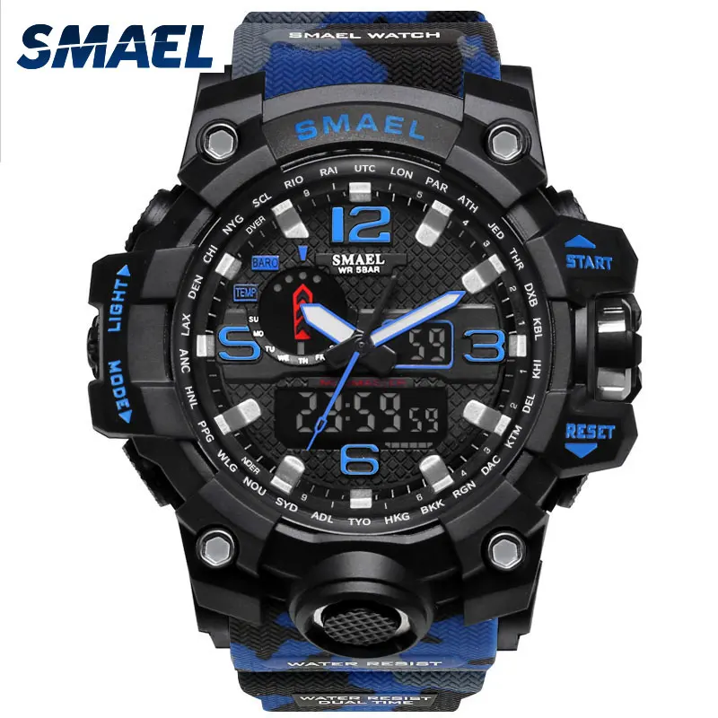 Водонепроницаемые спортивные наручные часы SMAEL 1545MC