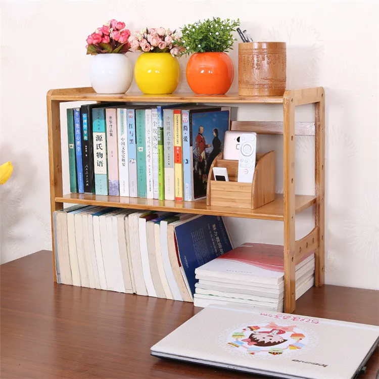 
small size spae saving easy assemble cheap custom bamboo book shelf 