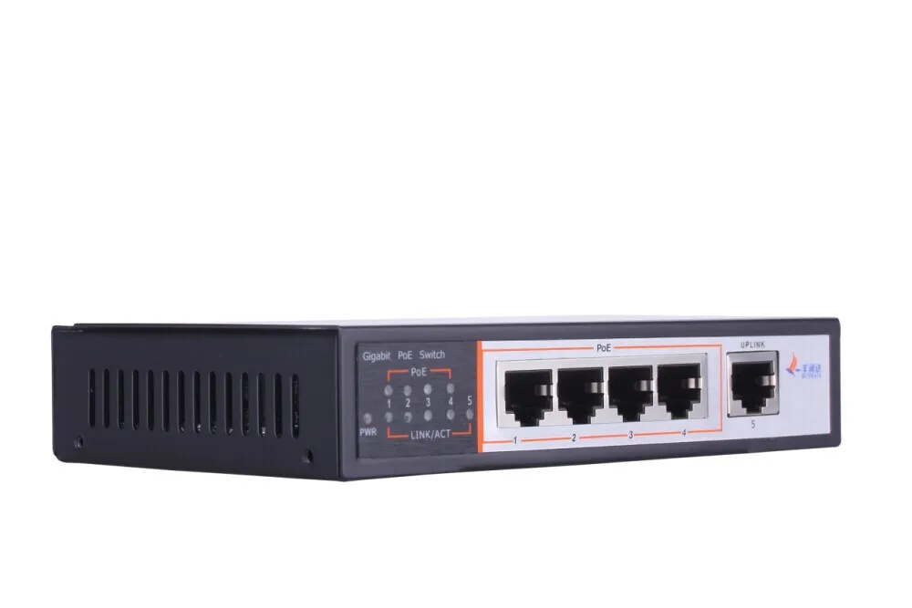 Сертификат CE/FCC/RoHs 5 портов с 4 портами PoE IEEE802.3af/at стандартный гигабитный коммутатор