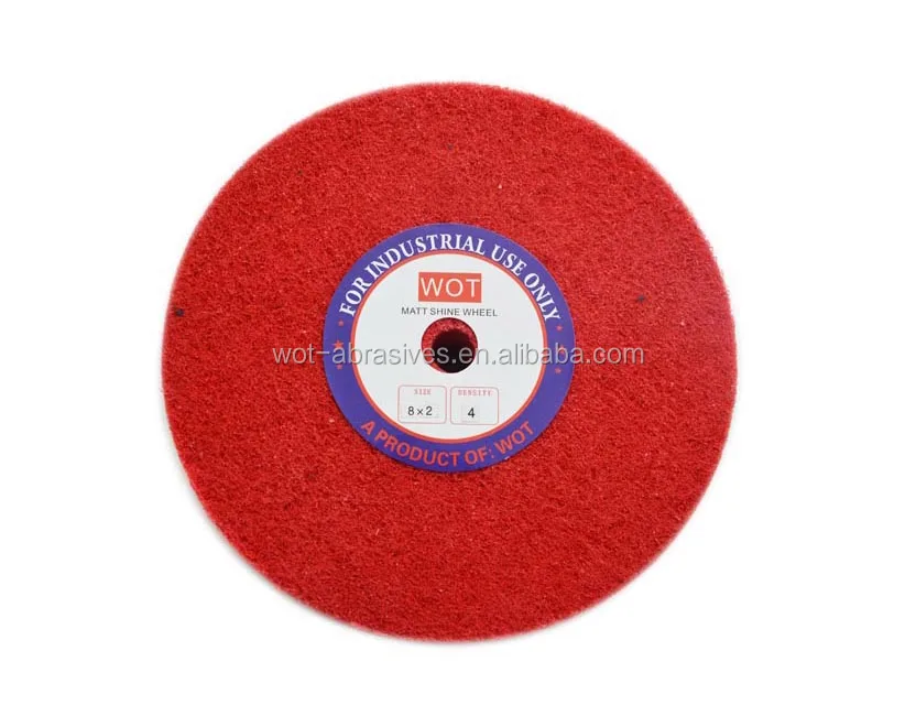 China Manufacture Abrasive Nylon Buffing Non Woven Polishing Wheel For Polishing Stainless Steel