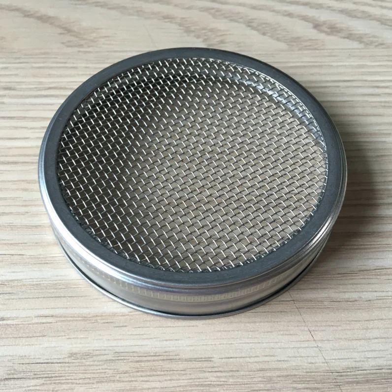 Kitchen Seed sprouter kit 70mm 86mm 304 stainless steel seed sprouting lid strainer sieve mesh screen for wide mouth Mason jar