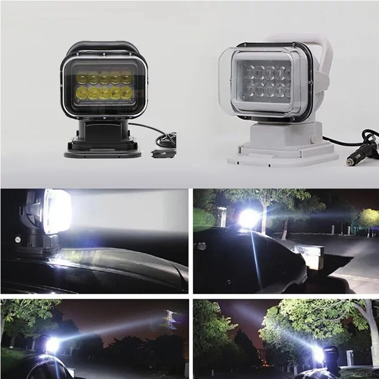 Off road 7inch 12v 50w marine search light led boat search light water proof with remote control