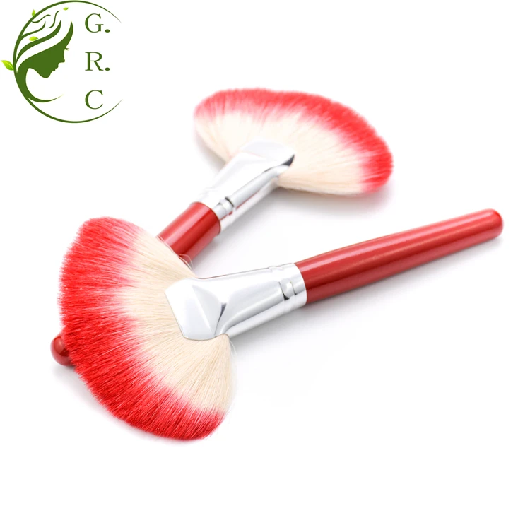 Ceiling fan cleaning brusher professional make up Goat hair brush cleaner face Fan brush private label fan brush face paint