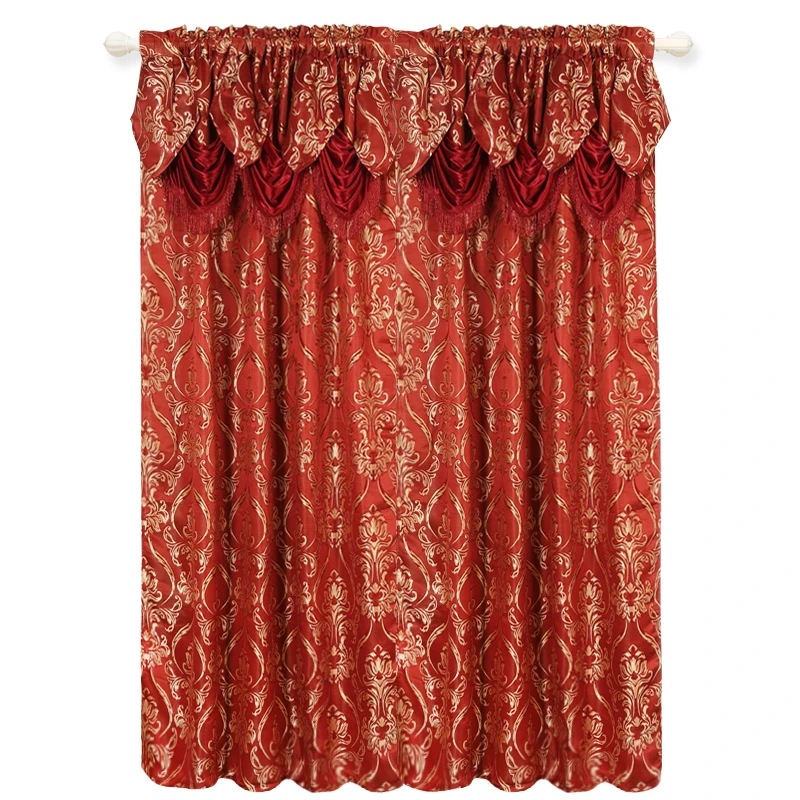 Dubai design high quality Jacquard Panel Window Location valance Curtain for living room