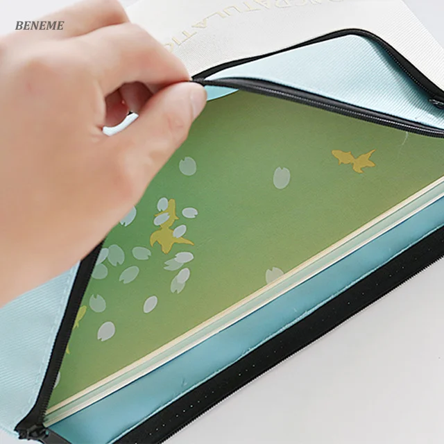 Multi-functional A4 Size Computer Packaging Custom Canvas Folder