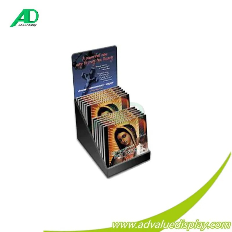 Cardboard counter display for CD/DVD show showcase box for music DVD CD sales