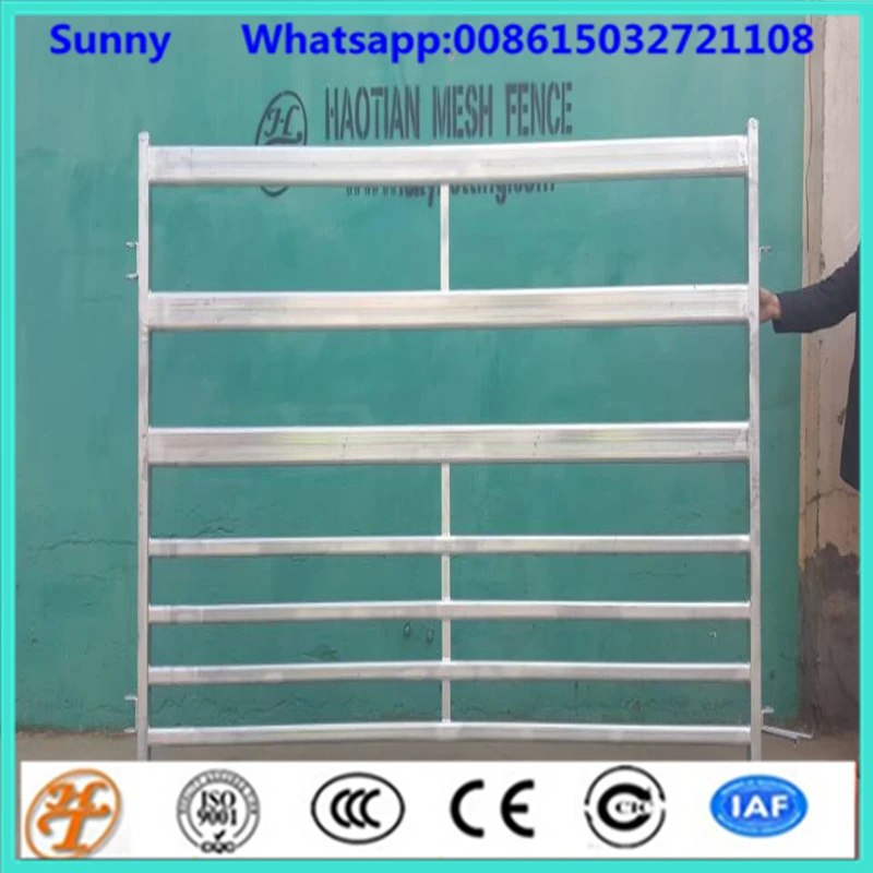 
galvanized 6 rails horse panel fence heavy duty cattle yard panel 