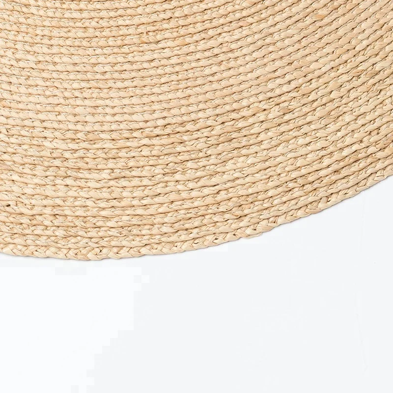 Fancy Hand Weave Fine Raffia Straw Braid Fedora Hat for Summer Vacation Dress