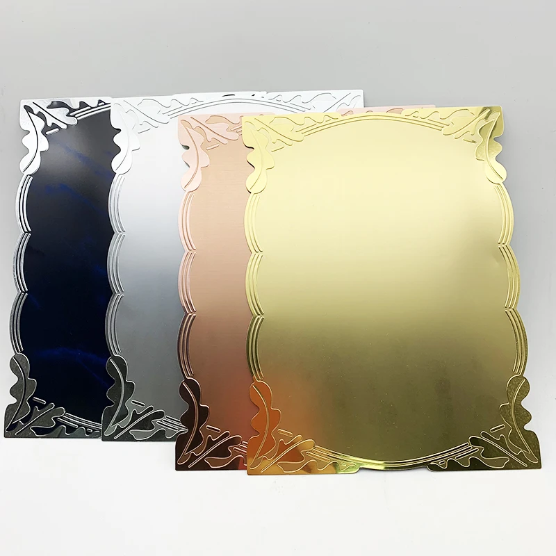 Newest custom engraved blank metal award plate  for business souvenir