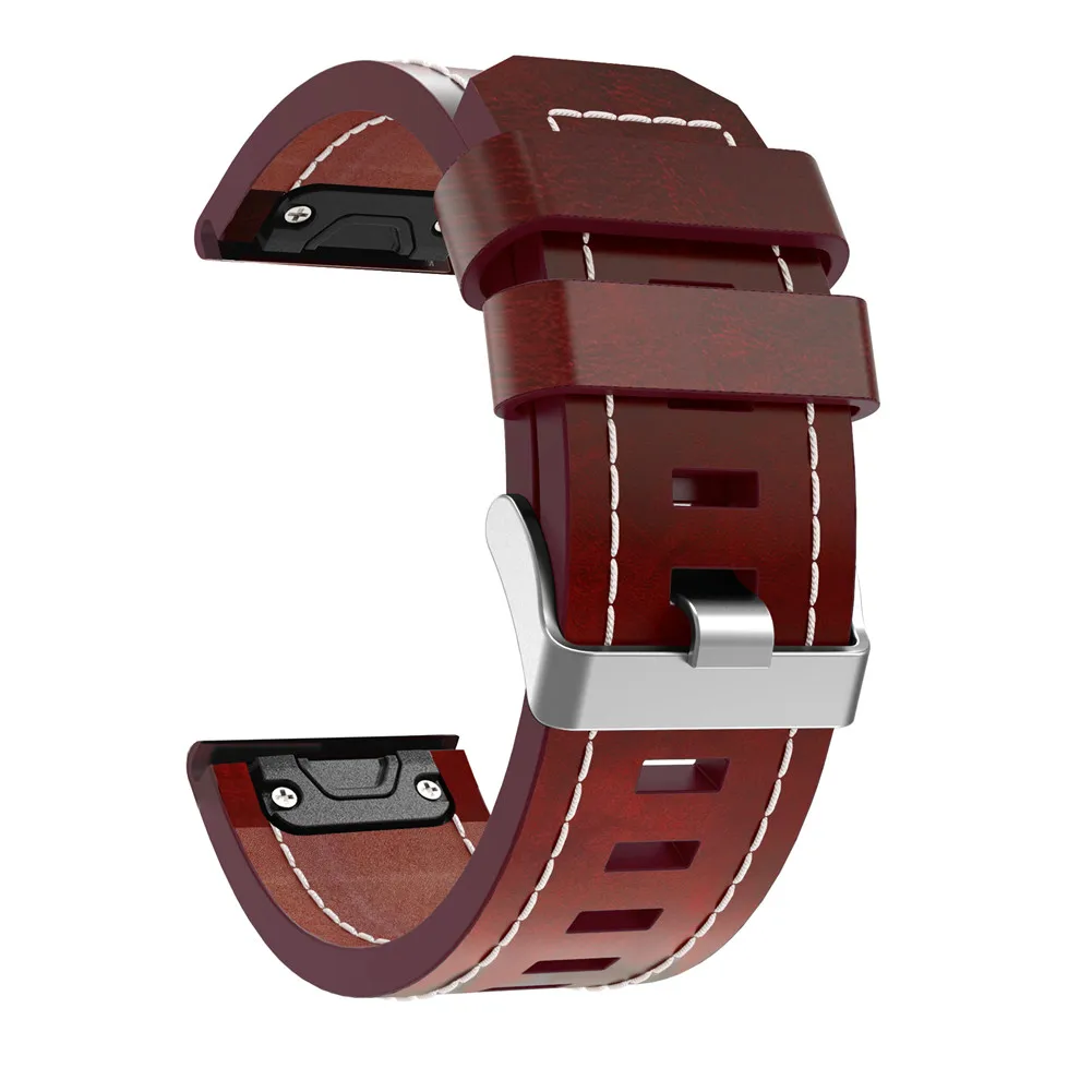 
Quick Release Genuine Leather Strap For Garmin Fenix 5X Watch Leather Band Wristbands 