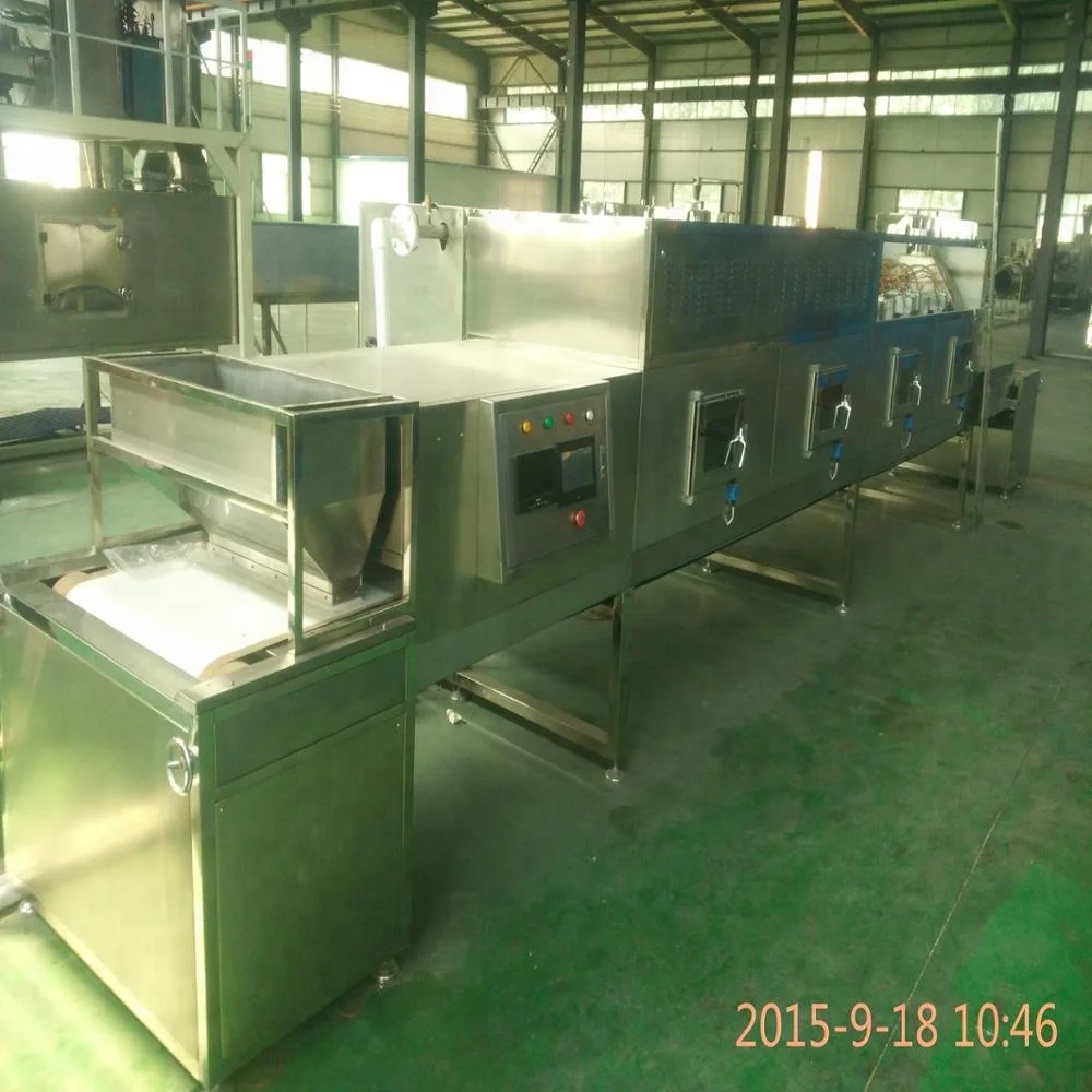 Continuous clay microwave dryer/industrial tunnel type microwave dryer