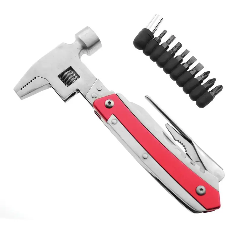 Многофункциональный ключ плоскогубцы молоток с отверткой биты