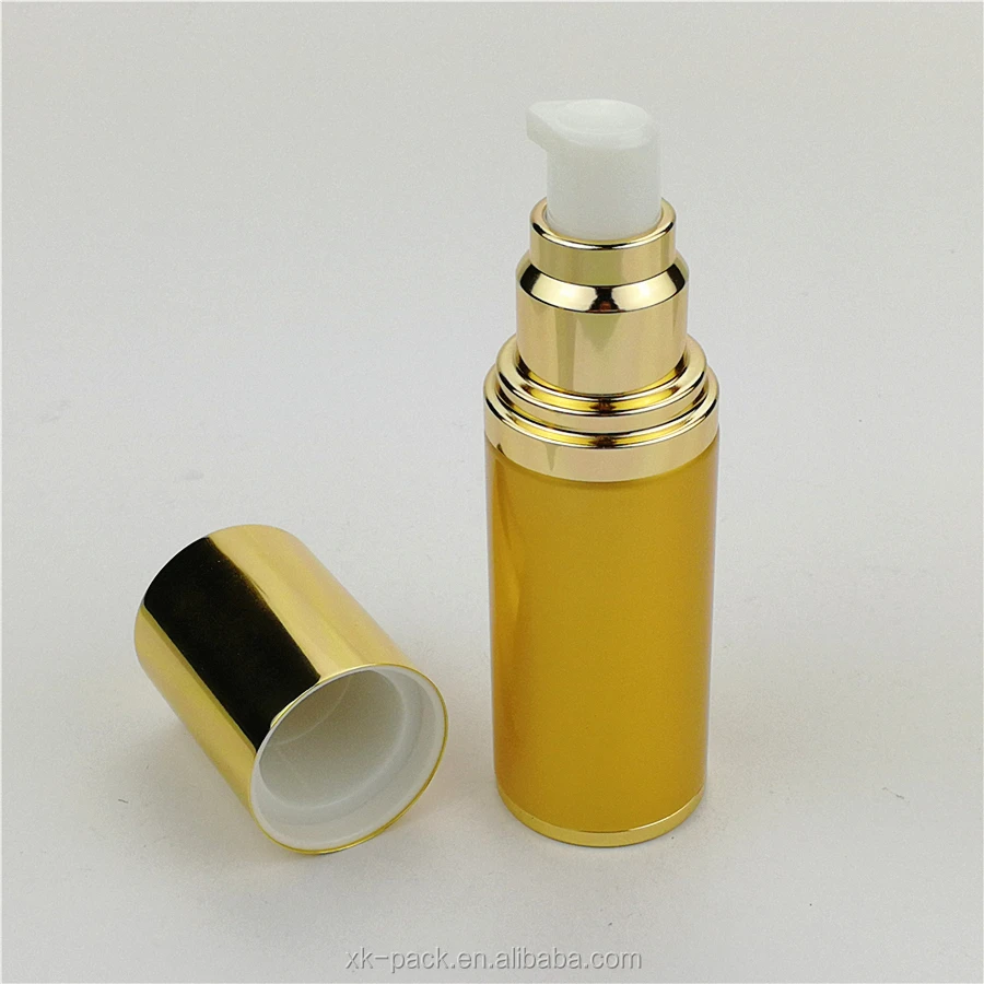 Luxury  metal 15ml 30ml 50ml 80ml 100ml aluminum lotion bottle for skin care