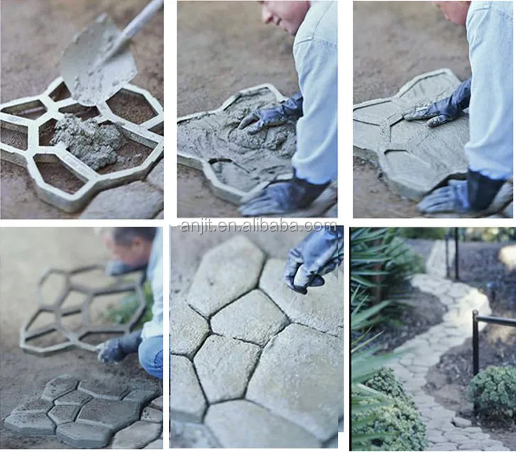 decorative garden paving stone mold, concrete molds of profiled paving brick