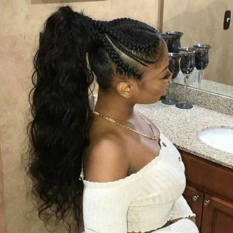 Top quality 100% remy wholesale human hair drawstring ponytail for black women afro kinky ponytail curly