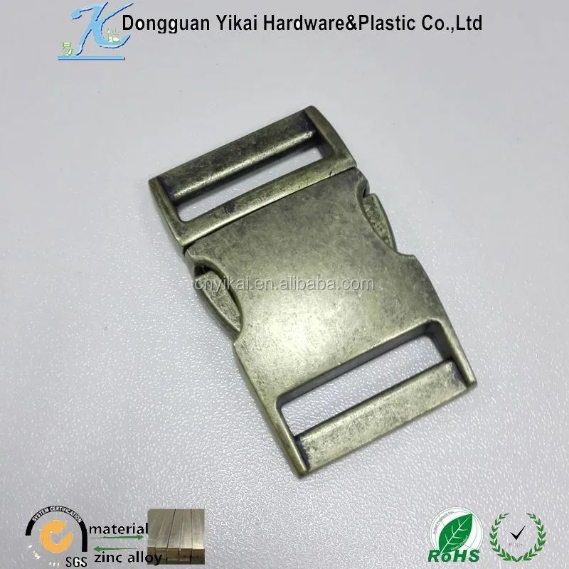 high quality wholesale antique brass buckle for dog collar, side release buckle