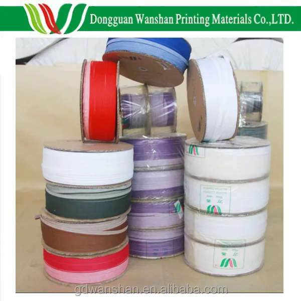 Wholesale hardcover book binding polyester texture fabric head tail band, knitted tape roll