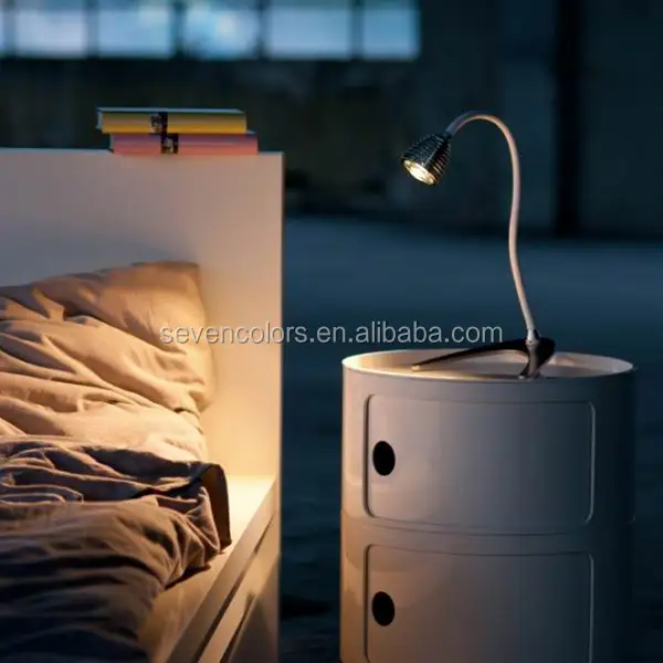 Hotel Flexible Reading Bed Light/ 1w Fexible Led Bedside Reading Lamp with Twisted Switch/ Gooseneck Led Lamp (SC-E101)