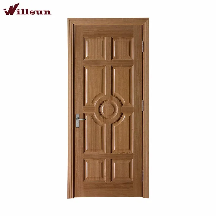 China factory kerala door designs India house gate solid nature teak wood main door price