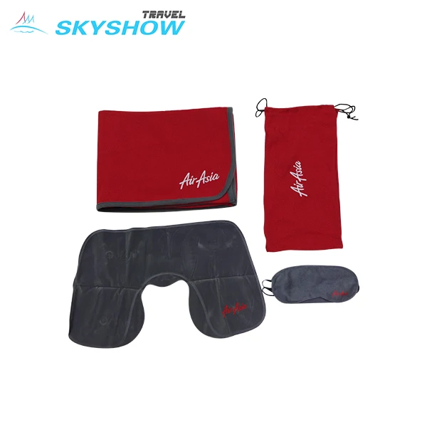 
Custom Logo Comfort Wholesale Luxury Plane Car Travel Kit Airplane Sleep Kit For Gift 