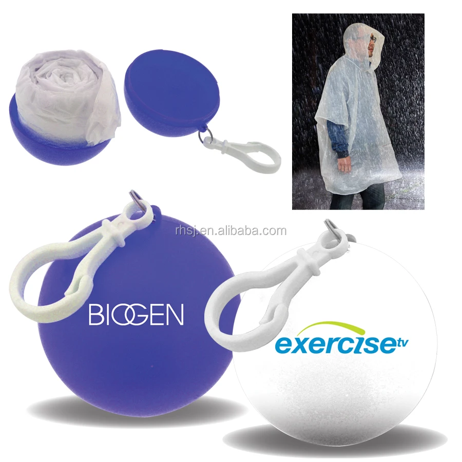 Best price disposable rain poncho in plastic ball